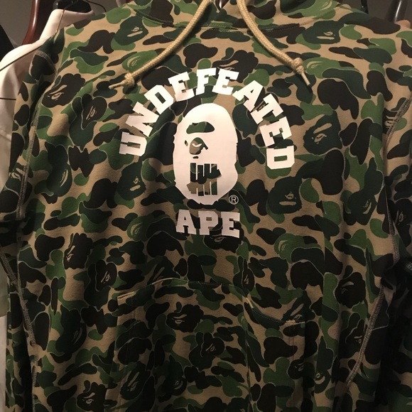Bape X Undefeated ABC College Hoodie Large
